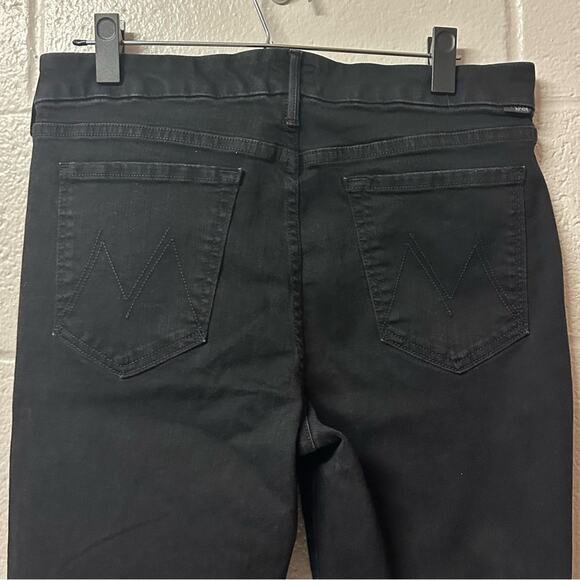 Mother Denim Black The Looker Not Guilty Black Skinny Jeans Size 32 Stretch - Picture 9 of 14